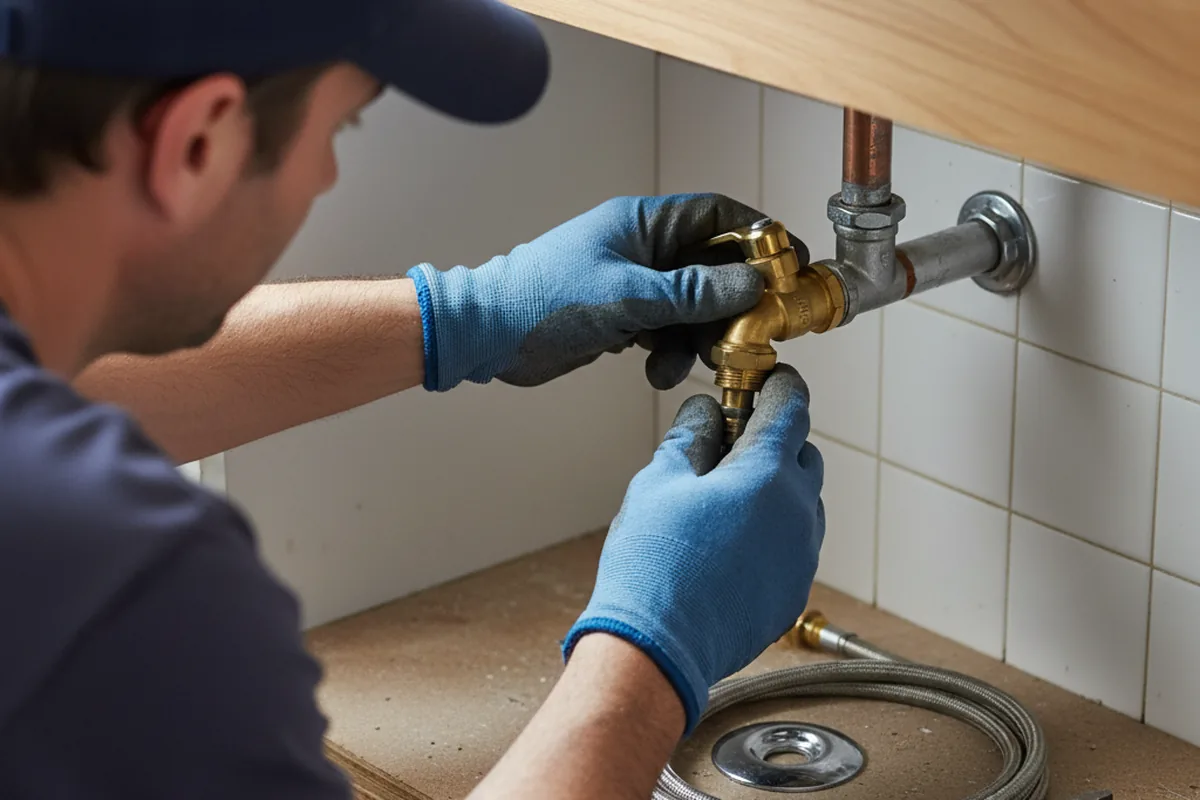 Shutoff valve and fitting work during Emergency Plumbing in Durham